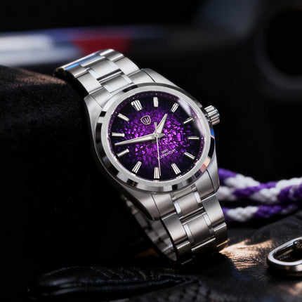 Watchdives WD0003C Ice Crack Dial 38mm Men Watch VH31 Sweep Seconds Quartz Movement Sapphire Luminous 10Bar Waterproof Watches