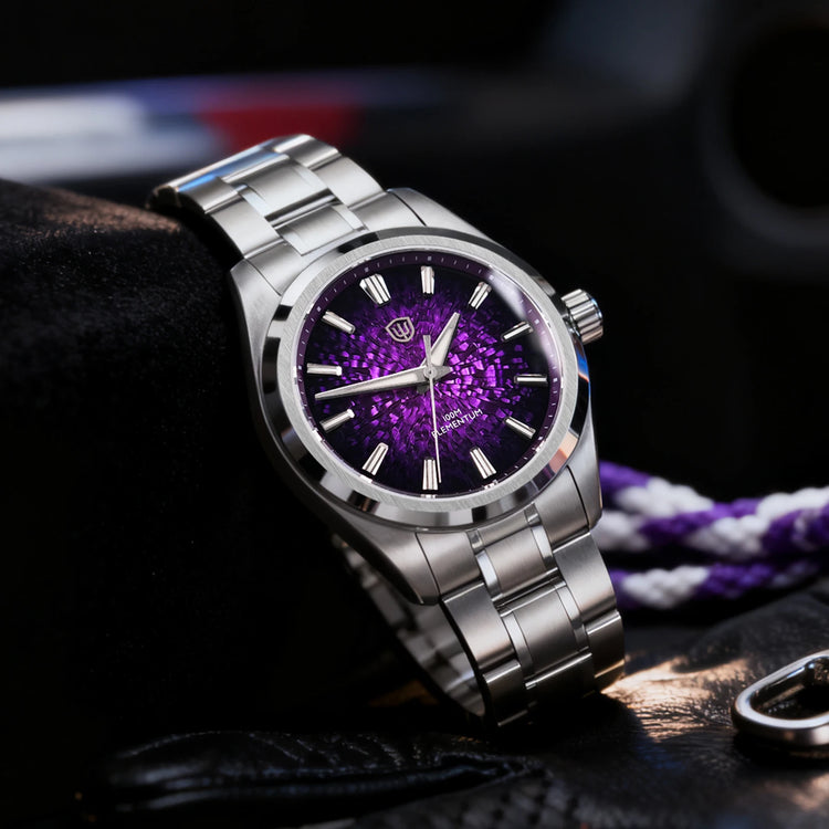 Watchdives WD0003C Ice Crack Dial 38mm Men Watch VH31 Sweep Seconds Quartz Movement Sapphire Luminous 10Bar Waterproof Watches