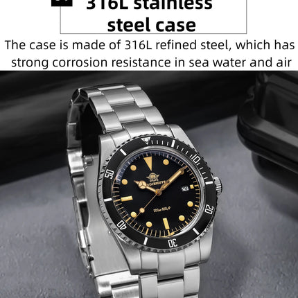 ADDIESDIVE 39mm Men's Analog Quartz Watch Ceramic Bezel K1 Domed Glass 200m Water Resistance C3 Super Luminous  Men's Dive Watch