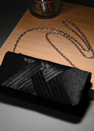 Luxury Stripes Designer One-shoulder bag Envelope Evening Clutch Bags hardware shoulder bag women wedding party gift bag PlatiNum