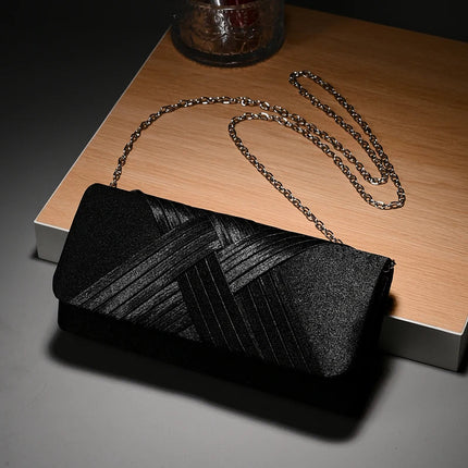 Luxury Stripes Designer One-shoulder bag Envelope Evening Clutch Bags hardware shoulder bag women wedding party gift bag PlatiNum