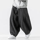 Pantaloni casual da uomo Jeans in stile giapponese Pantaloni larghi da uomo Hip Hop Lanterna Streetwear Pantaloni da uomo in denim oversize a gamba larga