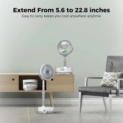 Nuovo ventilatore pieghevole da 20000 mAh con telecomando/luce/timer Ventilatore da campeggio oscillante staccabile a 9 velocità Ventilatore da campeggio portatile ricaricabile
