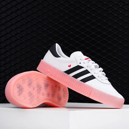 Scarpe da ginnastica casual con plateau da donna Adidas ufficiale autentiche SAMBA ROSE EF4965