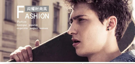 Lihong Orecchini in argento 925 personalizzati Orecchini singoli da uomo Gioielli hip-hop punk di strada platinumshop