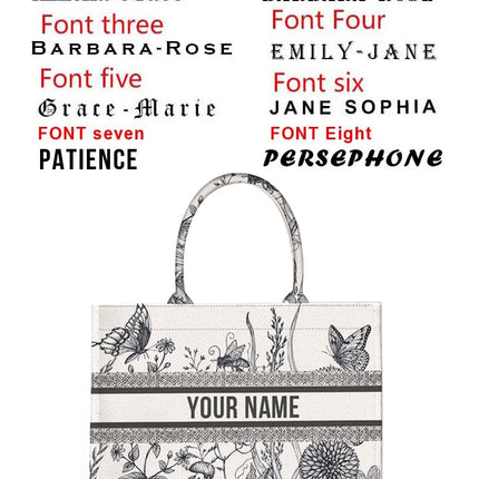 New 2026 Women's Personalized Tote Bag, Printed Canvas Handbag, Large Capacity Beach Bag
