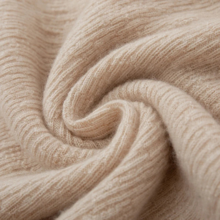 Choice Luxury Women 100% Cashmere Skirt Pleated Mid-Calf Skirt Spring Autumn Office Lady Grace Style A-Skirt Cashmere Knitwear PlatiNum