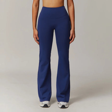 High Waist Wide Leg Pants Leggings Women Tights Fitness Bell-bottoms Yoga Elastic Leggings Push Up Gym Workout Flared Pants PlatiNum