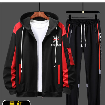 2027 New Style Men Cardigan and Pants Casual 2 Piece Set Sportswear Spring and Autumn Men's Clothing Printed Tracksuits Hoodies