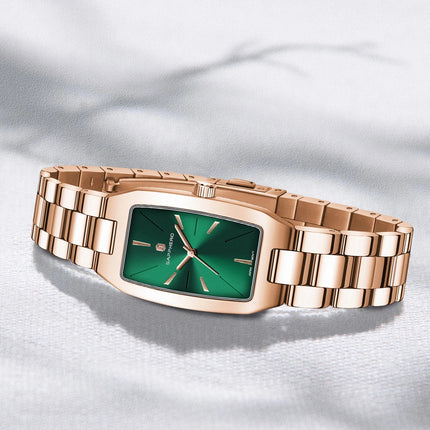 SAPPHEROLuxury Orologio da donna Cinturino in acciaio inossidabile Orologio impermeabile Quadrante ultrasottile Orologio da donna semplice alla moda Orologio accurato platinumshop