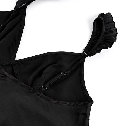 HiLoc Elegante Completo Pigiama in Raso Rosa, Set Primaverile da Casa con Canotta a Spalline Sottili e Pantaloni a Vita Alta, 2 Pezzi, Collezione 2026