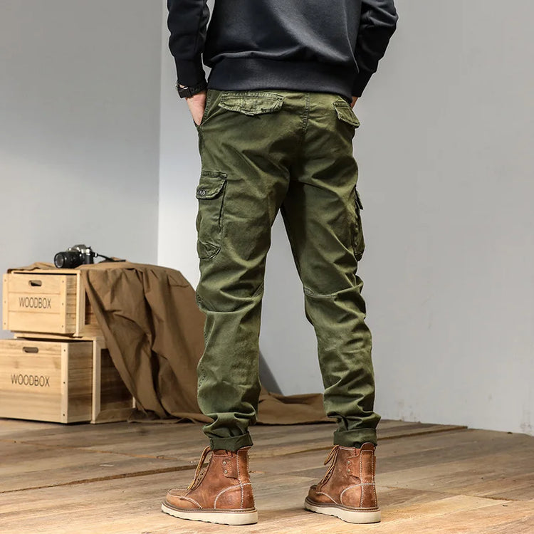 CAAYU American Casual Men'S Work Pants Hip-Hop Fashion Casual Versatile Multi Pocket Design Work Pants Long Pants Men'S Long Pan