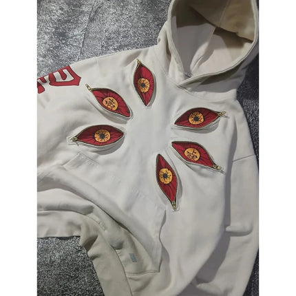 Men New Punk Six Eyes Multi Zipper Hoodies Cool Design Sweatshirt Y2k Streetwear Oversized Casual Fashion Couples Anime Hoodie﻿