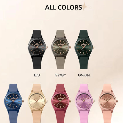 NAVIFORCE 2025 Orologi moda donna Orologio al quarzo Sport Cinturino in silicone Orologi da polso da donna Orologio semplice Regalo relogios feminino platinumshop