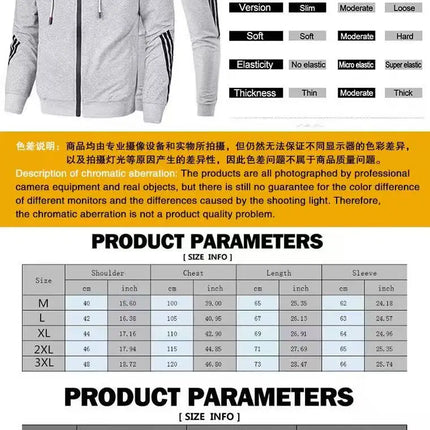 Men's 2026 Fashion Leisure Outdoor Zipper Jacket And Sports Pants Jogging Set Fitness Two-Piece Set for Spring And Autumn