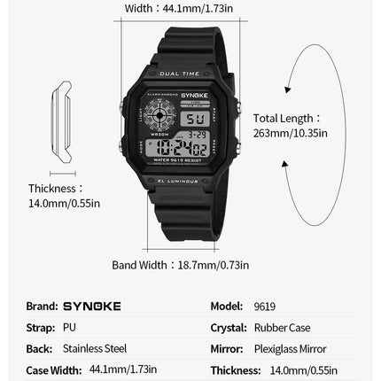 SYNOKE Military Digital Watches Men Sports cronografo luminoso impermeabile maschile orologi da polso elettronici Relogio Masculino platinumshop