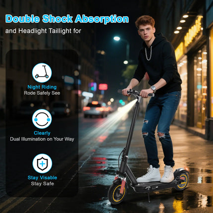 AOVOPRO S1MAX PRO Monopattino Elettrico per Adulti, Motore 500W, Batteria 42V14.5AH, Autonomia 45KM, Velocità 35KM/H, Pieghevole