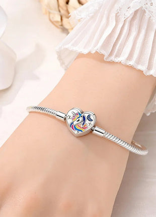 Nuovo Bracciale Artigianale Originale in Argento 925 con Charm, Liscio e Morbido, a Osso di Serpente, per Donna - Regalo 2026 PlatiNum
