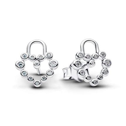 Orecchini e Ciondolo con Zirconi Scintillanti, Combinazione Fiore di Ciliegio e Farfalla, Orecchini in Argento 925, Regalo Ideale per Donne platinumshop