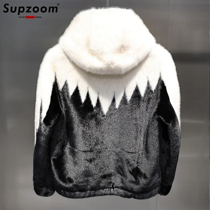 Supzoom 2024 New Arrival Imitation Rabbit Hair Cotton Top Fashion Loose Hip Hop Casual Embroidery Warm Winter Jackets Coats