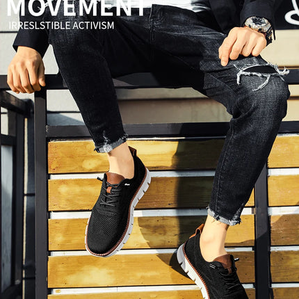Scarpe Eleganti Casual da Uomo, Sneakers da Passeggio alla Moda, Oxford in Rete per il Lavoro, Leggere con Suola Morbida