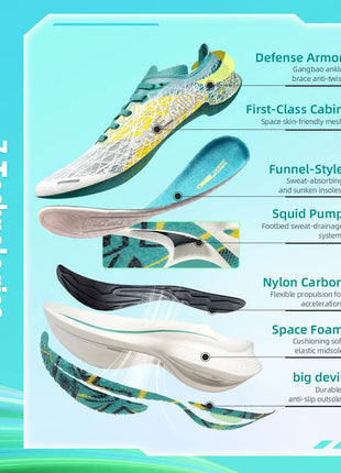ONEMIX Marathon Scarpe da corsa con piastra in carbonio Assorbimento degli urti Scarpe sportive ultraleggere Tecnologia di rimbalzo Sneakers da uomo all'aperto PlatiNum