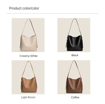 2025 New Fashion Women's Tote Bag High-end Large Capacity Bucket Bag Soft Leather Multifunctional Practical Crossbody Bag Cabas