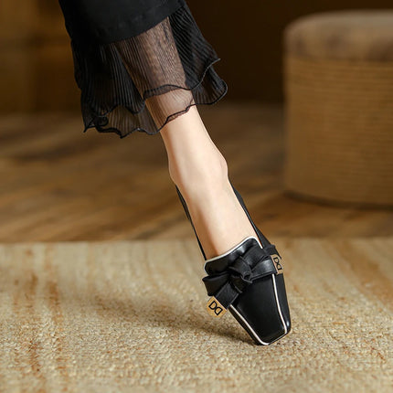 【JOCHEBED HU】2026 New Summer Retro Women's High Heels Thick Heel Square Toe Back Empty Shoes Trend 33-46