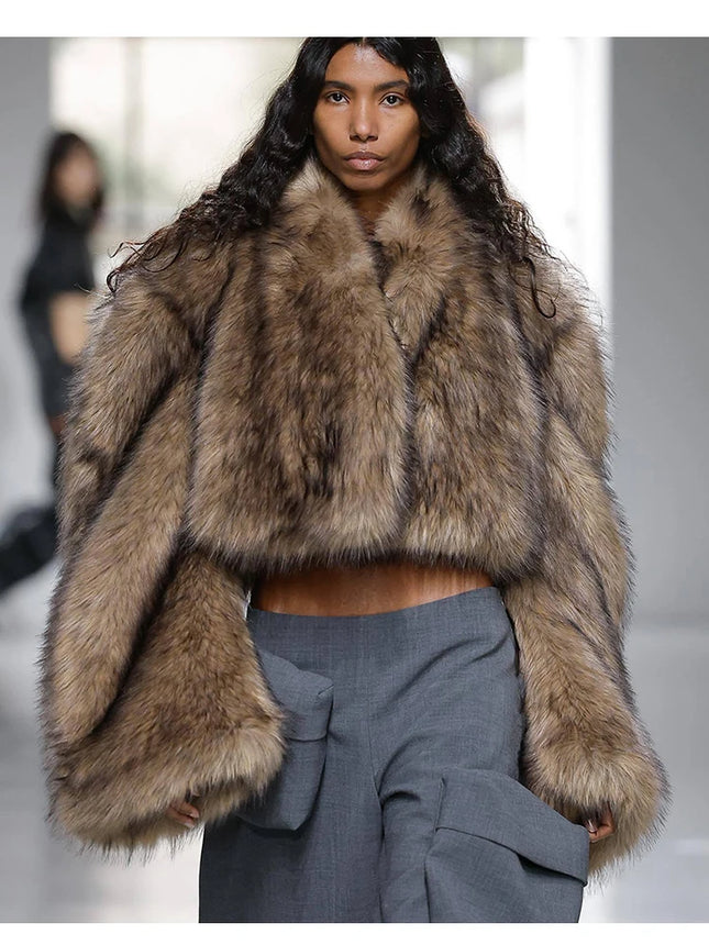 ZADORIN Luxury Trend Short Mink Coat Winter Faux Fur Coats Woman Clothing Oversized Fluffy Faux Fur Jacket Woman Fur Faux Coat
