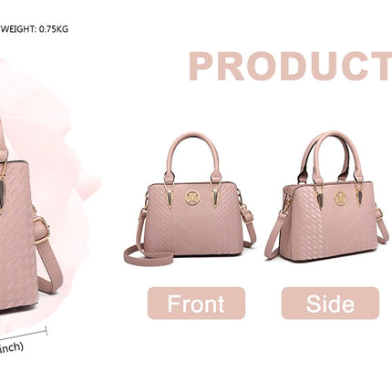 Borsa da donna Miss Lulu, borsa con manico medio modello litchi, borsa a tracolla elegante in maglia di alta qualità