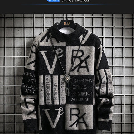 Men Knitted Sweater Stripe Pullovers Printing Round Neck Sweater 2024 Autumn/Winter Designer Quality Casual Men Clothing Jumper