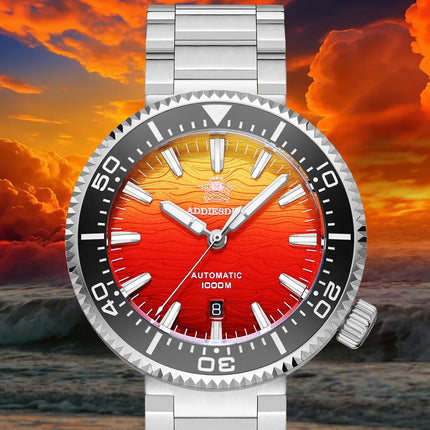 ADDIESDIVE 1000m Waterproof Diver Watches Sapphire Glass Automatic Mechanical Watches Super Luminous AD2526 Gradient Wristwatch