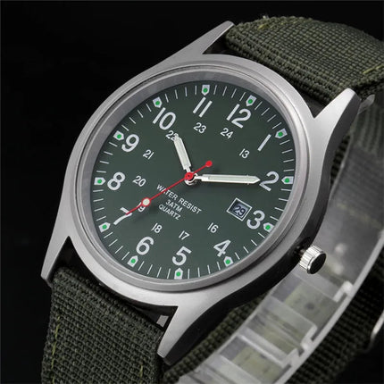 Ragazzi marca orologi economici uomo moda casual cinturino in nylon sport esercito regali data orologio da polso al quarzo fluorescente Relogio Masculino platinumshop