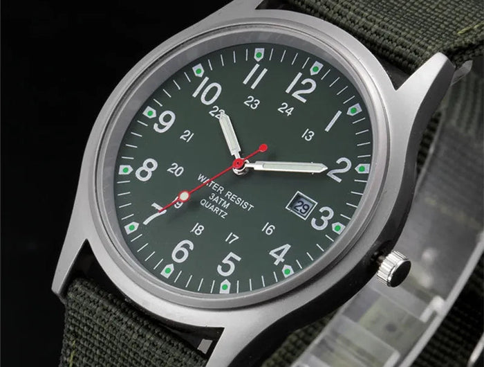 Ragazzi marca orologi economici uomo moda casual cinturino in nylon sport esercito regali data orologio da polso al quarzo fluorescente Relogio Masculino platinumshop