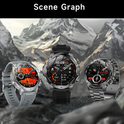2025 Uomini Schermo AMOLED da 1,7 pollici Astuto Della Vigilanza 1000mAh Batteria Frequenza Cardiaca Chiamata Bluetooth NFC GPS Tracker Sport Fitness Orologi Nuovo platinumshop