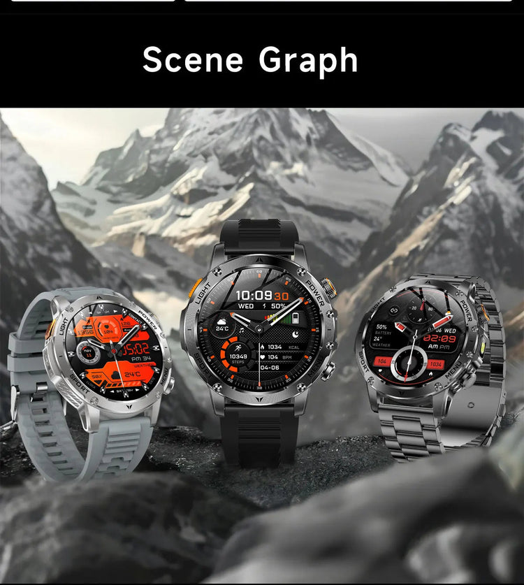 2025 Uomini Schermo AMOLED da 1,7 pollici Astuto Della Vigilanza 1000mAh Batteria Frequenza Cardiaca Chiamata Bluetooth NFC GPS Tracker Sport Fitness Orologi Nuovo platinumshop