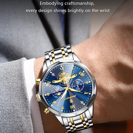 POEDAGAR Orologio da uomo di lusso Top originale impermeabile cronografo luminoso orologio da polso da uomo al quarzo in acciaio inossidabile orologi da uomo Reloj platinumshop