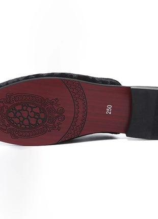 Pantofole antiusura in pelle da uomo Mocassini slip-on in velluto Scarpe da mulo alla moda