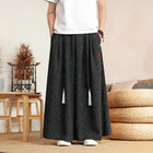 Men's Kimono Trousers Japanese Style Oversize Comfortable Japanese Samurai Harajuku Casual Loose Yukata Wide Leg Pants
