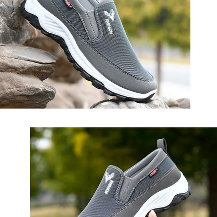 Scarpe da ginnastica da trekking da uomo, scarpe da ginnastica da viaggio ortopediche traspiranti, comode per attività all'aperto, escursioni, passeggiate