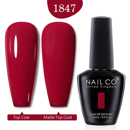 NAILCO 15ml Green Blue Series UV Nail Gel Polish Blue Colors UV&LED Gel Varnish Red Soak Off Semi Permanent LED Nail Gel Varnish