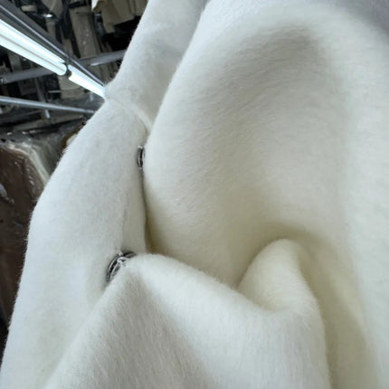 Newest Luxury Coffee Scarf Collar Wool Coat Women Loose Elegant Ladies Autumn Winter Jacket Causal Handmade Women's Jacket2025