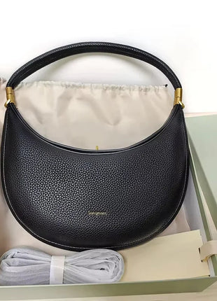 2025 Luxury Quality Half Moon Women's Shoulder Bag Crossbody Aesthetic Bags Women's Handbag Lock Catch Designer Underarm Bags PlatiNum