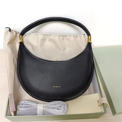 2025 Luxury Quality Half Moon Women's Shoulder Bag Crossbody Aesthetic Bags Women's Handbag Lock Catch Designer Underarm Bags PlatiNum