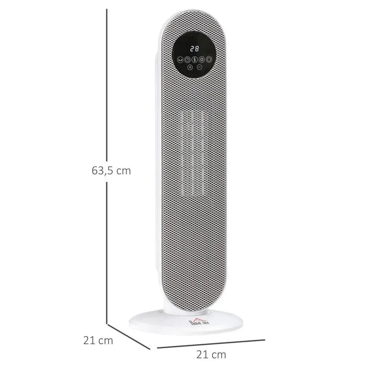 Ceramic Radiator Appoint 21 X 21 X 21 X 63 cm Fast Heating Energy Efficient Ceramic Appoint 63 cm Heater for Living Room Bedroom Office Minimalist Modern Design Portable with Remote Control
