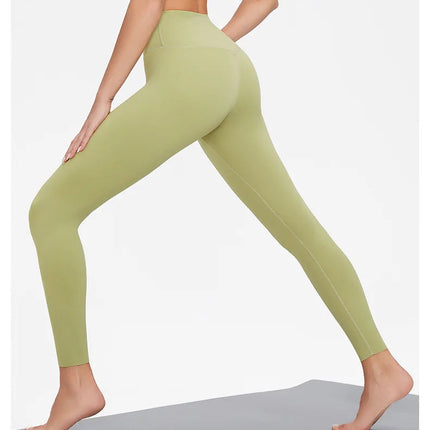 AL Women's High-Waist Airlift Yoga Leggings - Solid Color Tight Workout Pants for Pilates, Exercise & Street Style PlatiNum