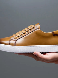 Plus Size 49 Trendy Men Leather Casual Shoes Soft Outdoor Sneakers Comfortable Lightweight Flat Shoes Classic Social Board Shoes