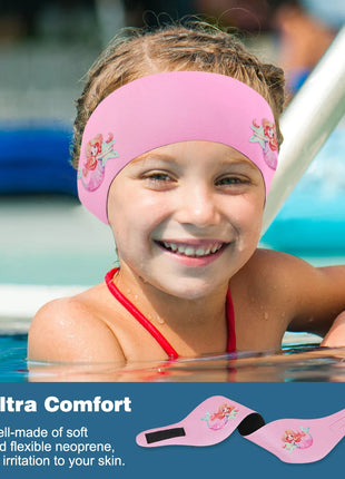 Fascia per nuoto impermeabile per bambini Fascia di protezione per le orecchie regolabile per mantenere l'acqua per il bagno, il nuoto, l'immersione