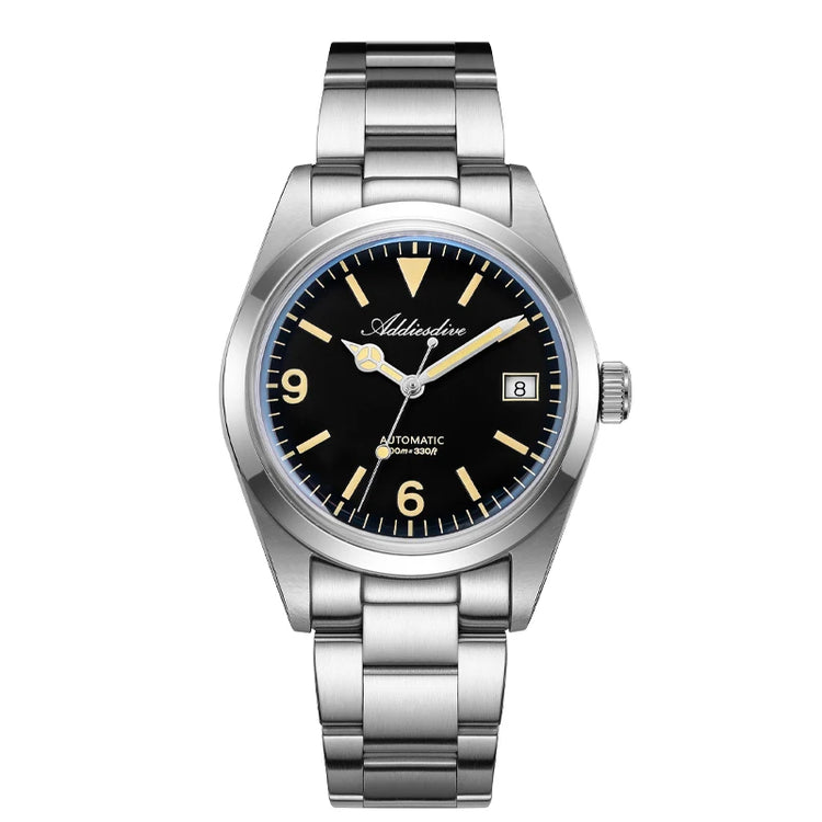 ADDIESDIVE AD2556 36mm Mechanical Automatic Watches Synthetic Sapphire Glass BGW9/C3 Super Luminous 100m Waterproof Men's Watch
