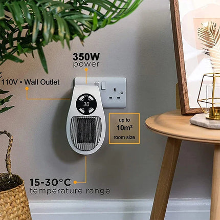 Portable Mini Space Heater with Remote Control Fast Heating Electric Warmer for Room Office Desk Indoor Use